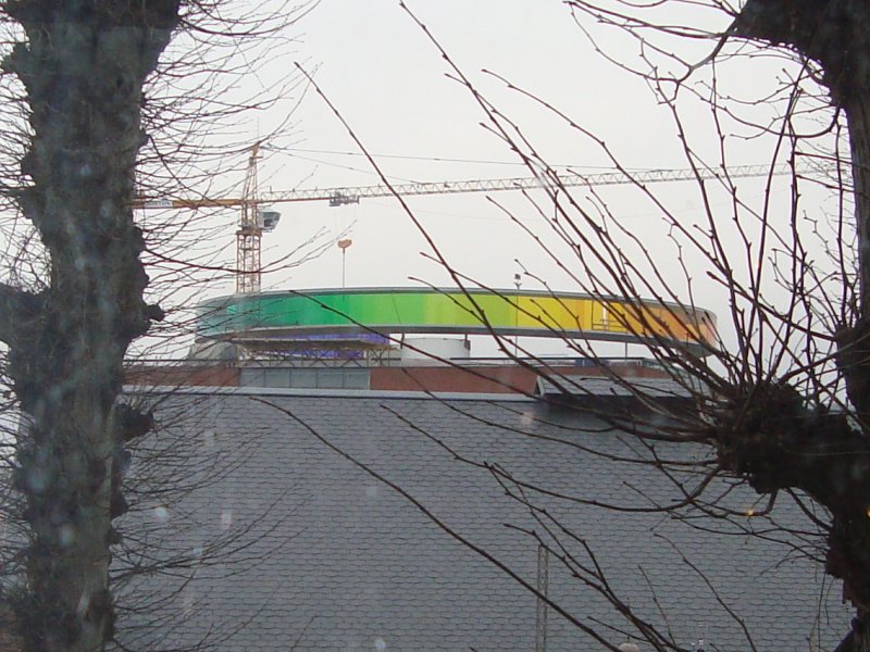Olafurs regnbue set fra Røvhuset 3.sal